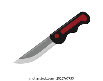 Knife icon. camping knife icon. flat design vector illustration isolated on white background.