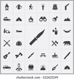 knife icon. camping icons universal set for web and mobile