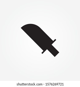 The knife icon. Chopper Knife symbol. Flat illustration