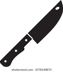  The knife icon. Chopper Knife symbol. Flat