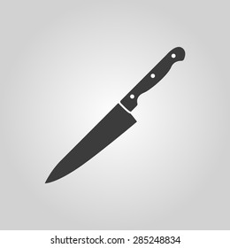 The knife icon. Chopper Knife symbol. Flat Vector illustration