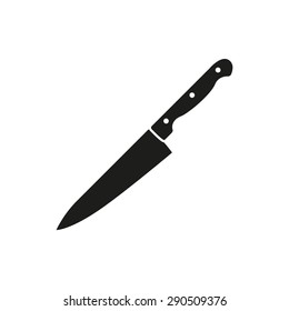 The knife icon. Chopper Knife symbol. Flat Vector illustration