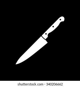 The knife icon. Chopper Knife symbol. Flat Vector illustration