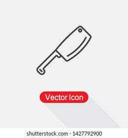 Knife Icon Chopping butcher Icon, Meat Knife Icon Vector Illustration Eps10