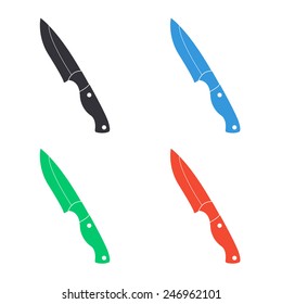 knife icon - colored vector illustration