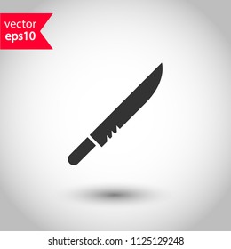 Knife icon. Dagger icon. Studio background. EPS 10 vector flat sign.