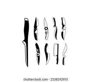 knife icon design logo collection