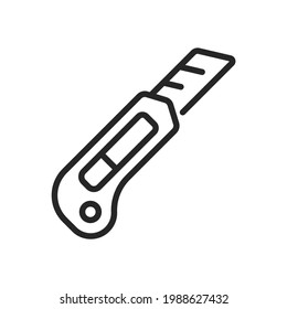 icono de cuchillo diseñado en estilo de ilustración de vector de línea simple