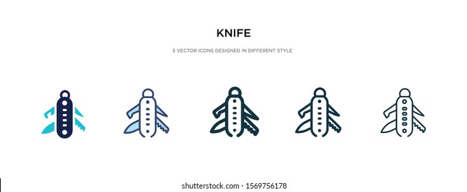 knife icon in different style vector illustration. two colored and black knife vector icons designed in filled, outline, line and stroke style can be used for web, mobile, ui