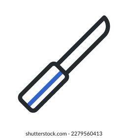 knife icon duocolor style grey blue colour military illustration vector army element and symbol perfect. Icon sign from modern collection for web.