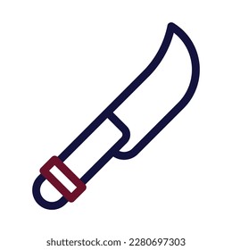 icono del cuchillo estilo duocolor maroon color de la marina ilustración militar vector elemento del ejército y símbolo perfecto. Signo de icono de la colección moderna para la web.