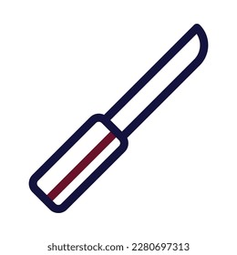 knife icon duocolor style maroon navy colour military illustration vector army element and symbol perfect. Icon sign from modern collection for web.
