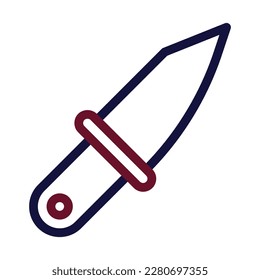 knife icon duocolor style maroon navy colour military illustration vector army element and symbol perfect. Icon sign from modern collection for web.