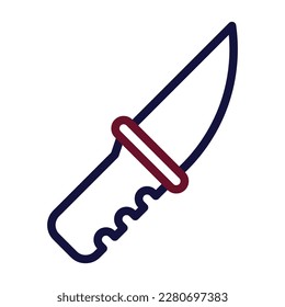 knife icon duocolor style maroon navy colour military illustration vector army element and symbol perfect. Icon sign from modern collection for web.