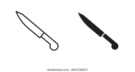 elementos de ícone de faca. ícones de gráficos de desenho.