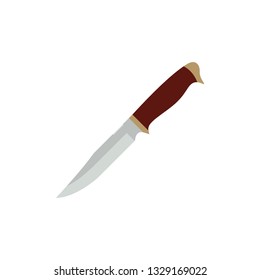 Knife-Symbol. Flaches Farbdesign. Vektorgrafik.