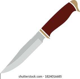 Icono de cuchillo. Diseño de color plano. Ilustración vectorial.