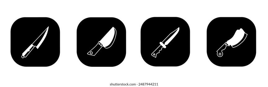 Knife icon in flat. Knife icon design. Stock vector.