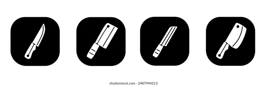 Knife icon in flat. Knife icon design. Stock vector.