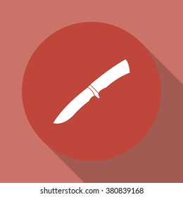 knife icon. Flat design style eps 10