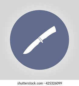 knife icon. Flat design style eps 10