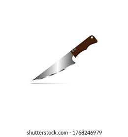 knife icon flat design, vector illustration