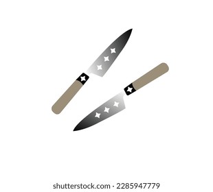 knife icon flat design, vector illustration. Kitchen knife icon Isolated on white background. Vector illustration in a flat style.