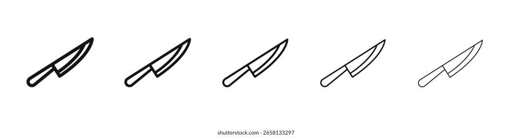 Messer-Symbol, flache Illustration, Logo
