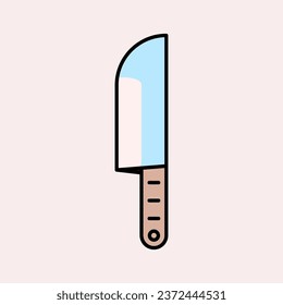 knife icon flat illustration style