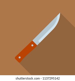 Knife icon. Flat illustration of knife vector icon for web design