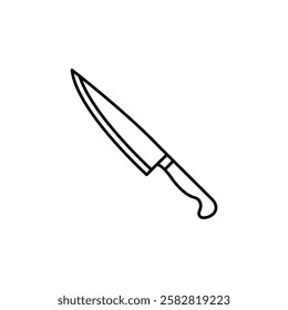 Knife icon Flat isolated outline sign