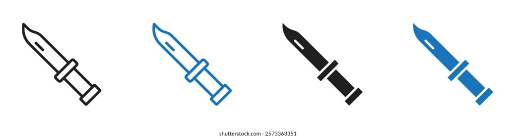 Knife icon Flat line symbol