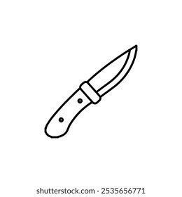icono de cuchillo logotipo plano aislado símbolo