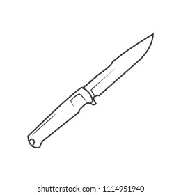 Knife icon in flat style isolated on white background.