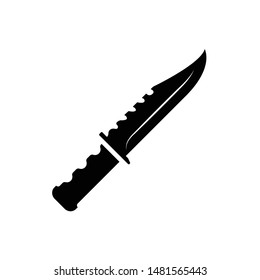 Knife icon in flat style isolated on white background. For your design, logo. Vector illustration.