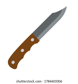 Knife icon in flat style isolated on white background. Vector illustration
