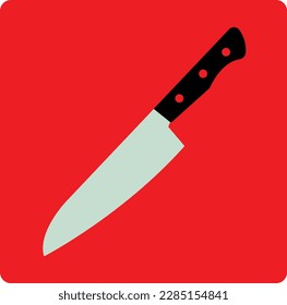 Knife icon in flat style isolated on grey background. For your design, logo. Vector illustration.Knife icon in flat style isolated on white background. For your design, logo. Vector illustration.