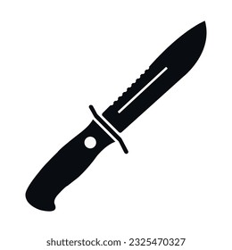 Icono de Cuchillo de estilo plano aislado en fondo blanco. Para tu diseño, logotipo. Ilustración vectorial.