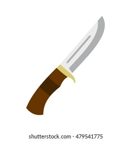 Knife icon in flat style isolated on white background. Cutting symbol vector illustration