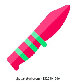 KNIFE icon flat style pink green