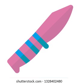 KNIFE icon flat style pink blue