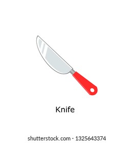 Knife icon in flat style,kitchen utensil vector.