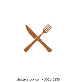 Knife icon with a fork.