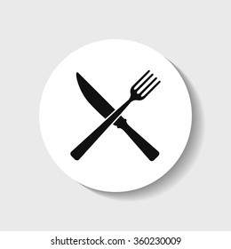 Knife icon with a fork.