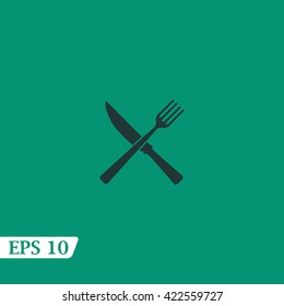 Knife icon with a fork.
