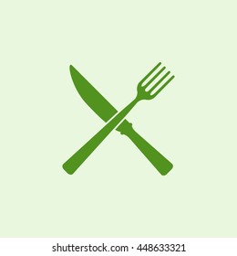 Knife icon with a fork.