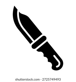 Knife Icon Glyph Style Vector Illustration