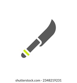 Icono de cuchillo gradiente color azul verde elemento militar vector ejército y símbolo perfecto.