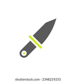 Knife Symbol Farbverlauf grüne Farbe Militär-Vektorarelement und Symbol perfekt.
