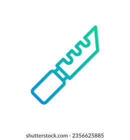 Knife icon gradient green blue colour military vector army element and symbol perfect.